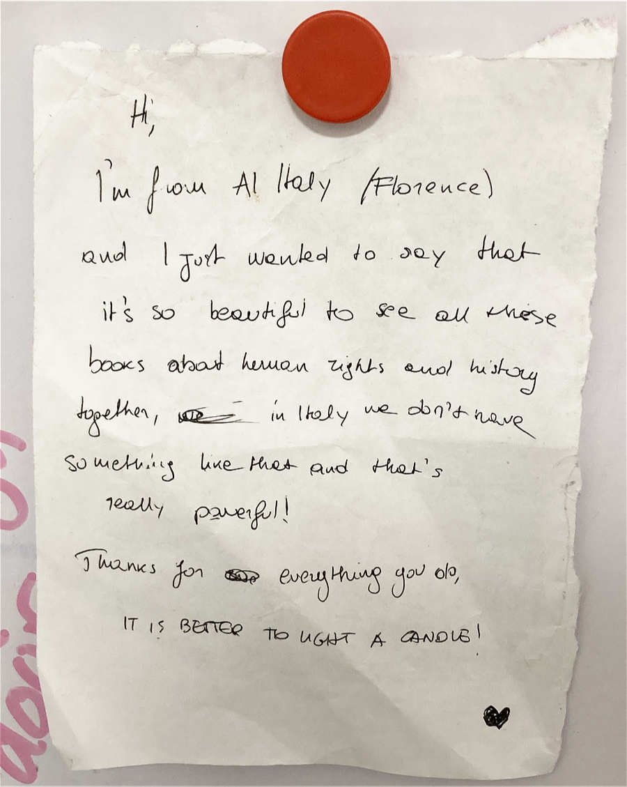 the note from Florence Italy