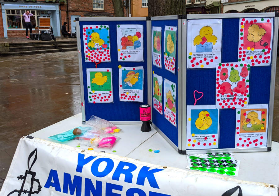 human rights display in York